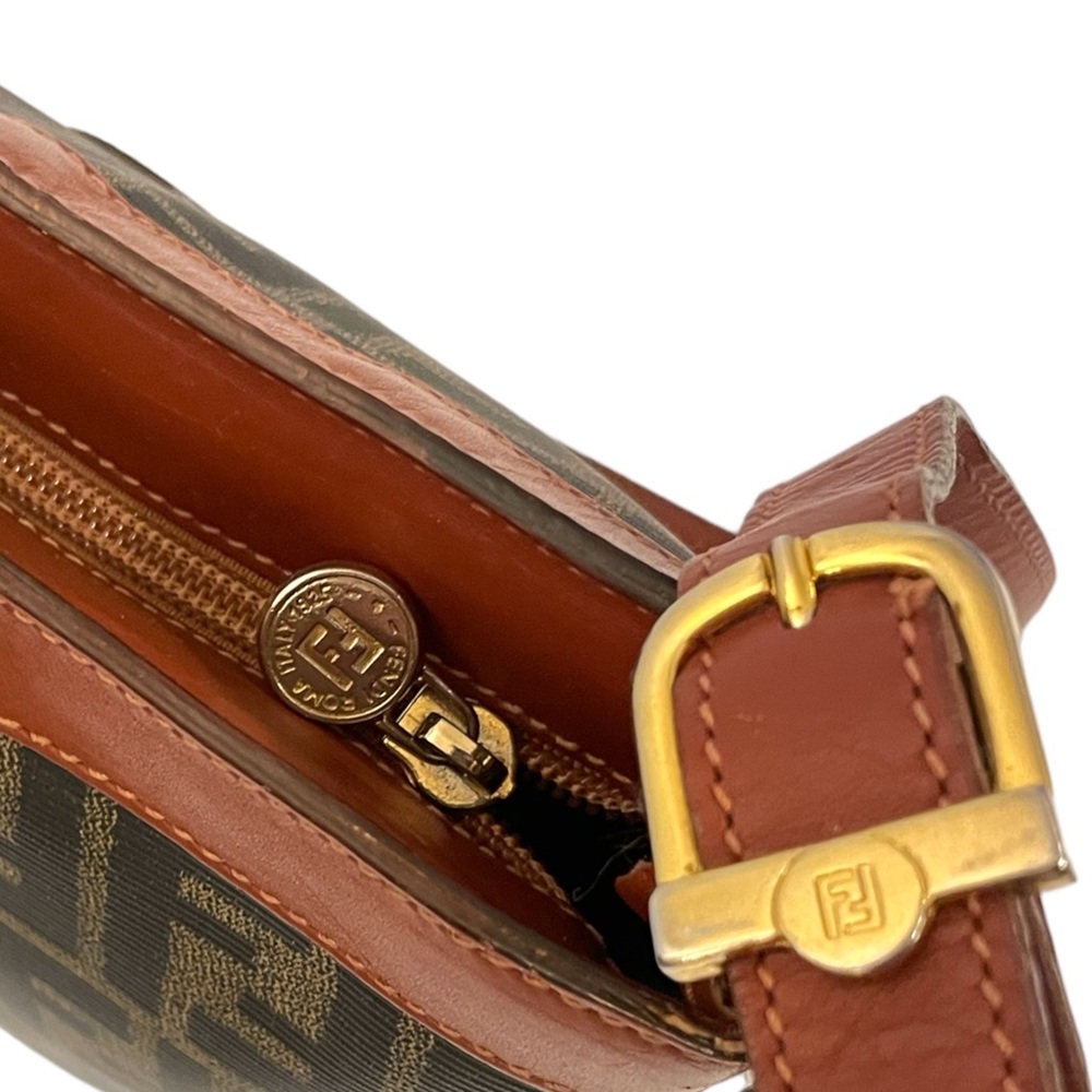 Fendi Black and Brown Logo Crossbody Bag - Picture 7 of 13
